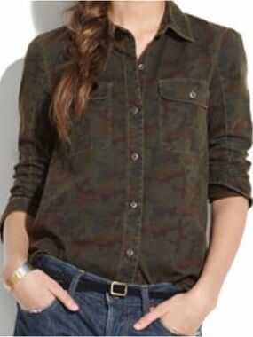 Madewell Tomboy Workshirt in Camo